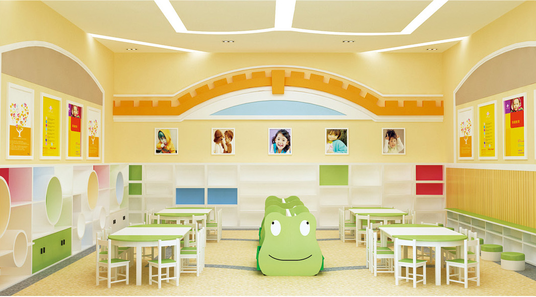 中國田園風系列-幼兒園閱讀室裝修效果