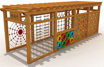 幼兒園長(zhǎng)廊架攀爬訓(xùn)練架組合戶外拓展游樂(lè)設(shè)備
